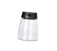 TOPBATHY 4Pièces Pots à Épices Verre avec Couvercle à Vis pour Assaisonnement Récipients pour Sel et Épices pour Cuisine et Barbecue Noir
