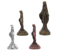 TOPBATHY 4pièces Statue Petite Vierge Laiton Figurine De Sainte Mère Décorative Sculpture Religieuse De Déesse pour Intérieur