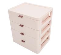 TOPBATHY 4tiroirs Rangement Maquillage Boîte de Rangement pour Cosmétiques avec Tiroirs Organiseur de Bureau à Tiroirs Plastique