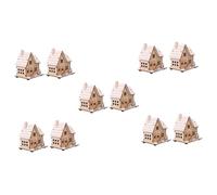 TOPBATHY 5 Ensembles Cabine Lumineuse Chose Plaque Piscine Porte Stores De Voie Le Ornement Noel Parure Noel Décoration Ornement De Noël Décor De Maison en Bois De Noël Khaki 2 Pièces * 5