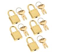 TOPBATHY 5 Ensembles Cadenas Vintage Doré en Fer Léger et Décoratif pour Coffre Trésor Pirate, Loquet Simple et Élégant Adapté aux Meubles et Boîtes à Bijoux