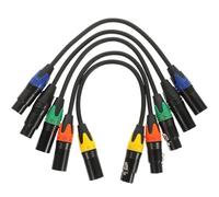 TOPBATHY 5 pièces Câble Microphone Xlr Mâle vers Femelle Cordon Audio Flexible Résistant pour Micro Mixeur et Amplificateur Couleur Aléatoire Couleur Aléatoire