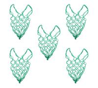 TOPBATHY 5 Pièces Paquet D'alimentation en Nylon pour Bétail avec Bords Épaissis, Ouverture Extra Large et Trous 2x2 Pouces, Solide et Gain de Place pour Étable et Enclos Vert