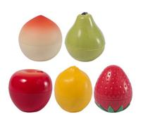 TOPBATHY 5 Pièces Pot Cosmétique Vide de Fruit 30g en Abs Couvercle, Petit Pot Multi-usage pour Échantillons de Crème, pour Voyage et Camping