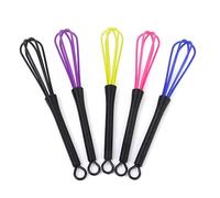 TOPBATHY 5 pièces Salon Mixer Plastique Mini Batteur Manuel pour Teinture Cheveux Oeufs et Farine Poignée avec Crochet Aléatoires Couleur Aléatoire Couleur Aléatoire