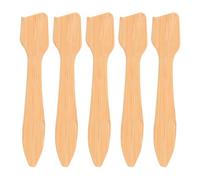 TOPBATHY 5 pièces Spatules Bambou Mini pour Masque Facial Applicateur Polyvalent pour Mélange et Application Soins Visage Outil Beauté Adapté à Plusieurs Types de Peau