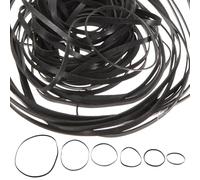 TOPBATHY 50 Courroies en Caoutchouc pour Enregistreur Cassette, Élastiques en Vinyle Solide, Transmission Fluide, Ne Se Déforment Pas, Réparation et Maintenance, Noir