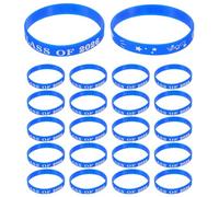 TOPBATHY 50 Pièces Bracelet Silicone Bleu pour Homme et Élève, Confortable et Ajustement sans Déformation, pour Fêtes de Remise de Diplômes 2026