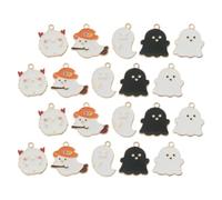 TOPBATHY 50 Pièces Breloques D'halloween en Alliage pour Fabrication de Bijoux, Fantômes Adorables et Effrayants, Bords Lisses, pour Activités Créatives et DIY