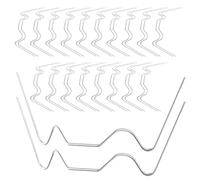 TOPBATHY 50 Pièces Clips de Serrage en Acier Inoxydable W, Mini Pinces | Support de Panneaux et Films, Finition Métal Argentée, Usage pour Vitres, Tunnel Poly et Jardinage Intérieur