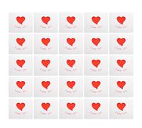 TOPBATHY 50 pièces Lot de Cartes de Vœux Papier Ajouré Rouge Cœur Cartes de Correspondance Vierges pour Messages Manuscrits Bénédictions Festives pour Fêtes et Occasions Spéciales