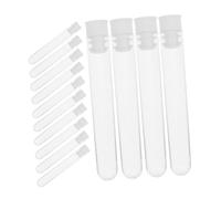TOPBATHY 50 pièces Lot de Tubes à Essai avec Bouchon Petits Tubes Plastiques pour Laboratoire pour Expériences Garçon Fille et Réactions Chimiques