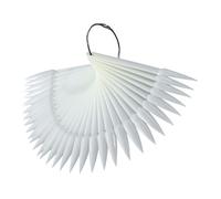 TOPBATHY 50 pièces Palette Présentoir Ongles Plastique Beige Forme Éventail pour Pratique et Affichage Couleurs Vernis Nail Art