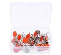 TOPBATHY 50 pièces Punaises Réfléchissantes de Nuit pour Marquage Sentier Épingles Métalliques Lumineuses Orange pour Randonnée et Camping Installation Rapide et Visibilité Améliorée