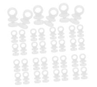 TOPBATHY 500 Pièces Boucle de rideau de voiture clips de boucle de rideau crochets à rouleaux crochets de galet de chenille Plastique blanche