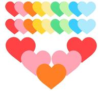TOPBATHY 54 Pièces Décorations en Papier Découpé de Cœur 9 Modèles Colorés pour Tableau d'Affichage Scolaire Arts Plastiques et Décoration Murale de Bureau ou Classe