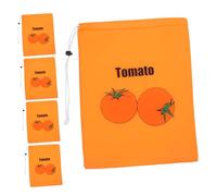 TOPBATHY 5pièces Sacs pour Aliments Pochette Thermique à Cordon De Serrage Facile à Transporter pour Conserver Fruits Et Légumes
