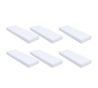 TOPBATHY 6 Blocs de Mousse Blancs en Écume 30x15x2,5 Cm pour Décoration de Gâteau, Ponçables et Teintables, pour Entraînement et Centre de Table de Mariage