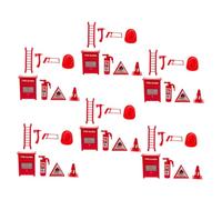 TOPBATHY 6 Ensembles Miniature Extincteurs de Incendie Éducatif pour Décoration de Maison et Accessoires de Jouets Intellectuels pour Aides Pédagogiques Secours Incendie