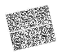 TOPBATHY 6 feuilles Autocollants Lettres Adhésives Stickers Alphabet Vinyle Noir Majuscules et pour Décoration Murale Meubles Bureaux et Chambres Garçon Fille Faciles à Appliquer et