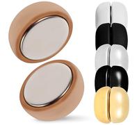 TOPBATHY 6 Paires de Fermoirs Magnétiques pour Hijab en Alliage Aimants Ronds Couleur Spray Beige Blanc Noir Doré et Argenté Épingles Magnétiques Polyvalentes pour Vêtements et