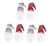 TOPBATHY 6 Pcs Forêt Vieil Homme Vin Ensemble GNOME Bouteille Couverture Décoration De Noël Bouteille De Vin Manchon Noël Gnomes Bouteille Couverture Décorations De Table De Noël pour