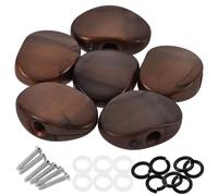 TOPBATHY 6 pièces Acoustic Guitar Tuning Peg Handles Set With Screws Plastic Knobs For Electric And Acoustic Guitar Parts Easy Installation Replacement