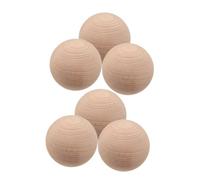 TOPBATHY 6 pièces Boules Bois Croquet Non Vernies Légères Portables Adaptées Jeu Extérieur Jardin Vacances