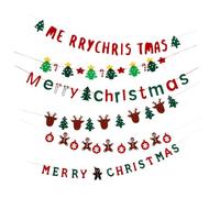 TOPBATHY 6 Pièces De Noël Décorations De Fête De Noël Bannière De Pièce Maîtresse D’Hiver Feutre
