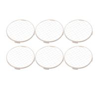 TOPBATHY 6 Pièces Filtre de Rechange Forme Ronde Résistant à Haute Température en Acier Inoxydable Argenté pour Brûleur Parfum pour Plateau Décoratif et Bureau