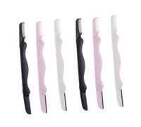 TOPBATHY 6 pièces Kit Rasoir Sourcils Pliable Double-face avec Peigne Tondeuse Visage et Bikini Précision pour Femmes Portable Sécurité et Contrôle Antidérapant