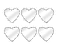 TOPBATHY 6 pièces Miroirs de Poche avec Strass Décoratifs pour Coque de Téléphone Portable DIY Accessoires de Beauté Élégants