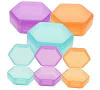TOPBATHY 6 Pièces pilulier portatif Cas organisateurs stockage de petit pilulier de voyage étui de voyage sacs à pilules pour e réutilisables pp Coloré