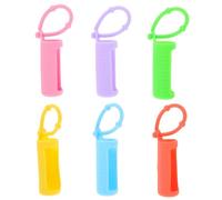 TOPBATHY 6 pièces Roller Bottle Cover Silicone Protective Sleeve for Essential Oil Carrying Case Anti-Slip Kit for Travel