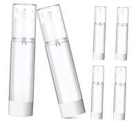TOPBATHY 6 pièces Set de Flacons de Voyage Légers et Rechargeables Bouteilles Vaporisateur et Lotion sans Fuite pour Cosmétiques Pompe Facile à Presser pour Sérum et Fond de Teint