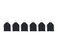 TOPBATHY 6 Pièces Tablier Imperméable Noir en Pvc, Résistant Graisse,