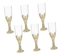 TOPBATHY 6 Pièces Verre De Vin De Décoration De L'église En Plastique Gobelet Tasses De Boissons Quereaux Petite Coupe Gobblets De Fête De Style Médiéval Doré Pp