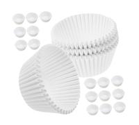TOPBATHY 600 pièces Caissettes à Cupcakes Papier Graisse Blanc pour Pâtisserie Doublures Jetables pour Muffins pour Anniversaires et Mariages Facile à Utiliser Ranger