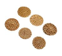 TOPBATHY 6pcs Boucles D'oreilles Pendantes Rondes en Plastique Léger Pendentifs Décoratifs en Rotin pour Fabrication de Bijoux Artisanaux et Accessoires Stylés