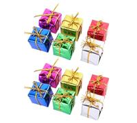 TOPBATHY 72Pcs Mini Boite Cadeau Noel Décor Mini Cadeau Paquet Miniature De Noël Ornement Boîtes Suspendues Décorations Faveurs de Fête pour Arbres de Noël Guirlande