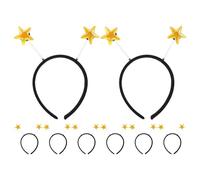 TOPBATHY 8 Pièces Bandeau de Fête Léger et Réutilisable en Tissu et Métal Antenne Étoile Jaune à Cinq Branches pour Anniversaires et Soirées Festives