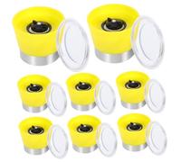 TOPBATHY 8 Pièces Plastic Grinder Caps With Adjustable Grinding Settings Refillable Manual Pepper And Salt Mill Lids For Kitchen Restaurant And Outdoor Use