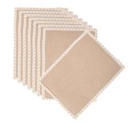 TOPBATHY 8pièces Sets De Table Ronds Jute avec Dentelle Macramé pour Cuisine Salle à Manger Extérieur Set De Table Neutre Décoratif