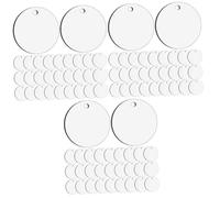 TOPBATHY 90 Pièces Charme de Sublimation de Noël Boule de Sapin de noël décorations de Pendentif Noel Suspension de Noel décorations d'arbre de Ornement d'arbre de MDF