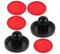 TOPBATHY Air Hockey Pushers Set Handles Plastic Pucks Replacement Accessories for Table Hockey Game Family Entertainment