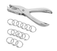 TOPBATHY Anneaux de Reliure Métalliques 15 Mm 101 Pièces Poinçon Perforateur Clips Annulaires Multi-usages pour Classeurs, Albums Photos, Projets Scolaires et Organisation Bureau