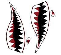 TOPBATHY Autocollant PVC Décoratif Bouche Dents Requin pour Kayak et Bateau Gonflable Motif Créatif Adhésif pour Surfaces Lisses