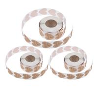 TOPBATHY Autocollants en Papier Kraft pour Scellage, 3 Rouleaux de 500 Pièces, Autocollants Auto-adhésifs Motifs Uniques, pour Emballage Présents et Scrapbooking