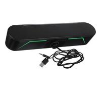 TOPBATHY Barre de Son pour Ordinateur Compacte en Plastique Noir