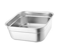 TOPBATHY Bassine Carrée Acier Inoxydable Capacité Multifonction pour Cuisine Lavage Légumes et Soupe Résistance Gain de Place pour Évier Compact